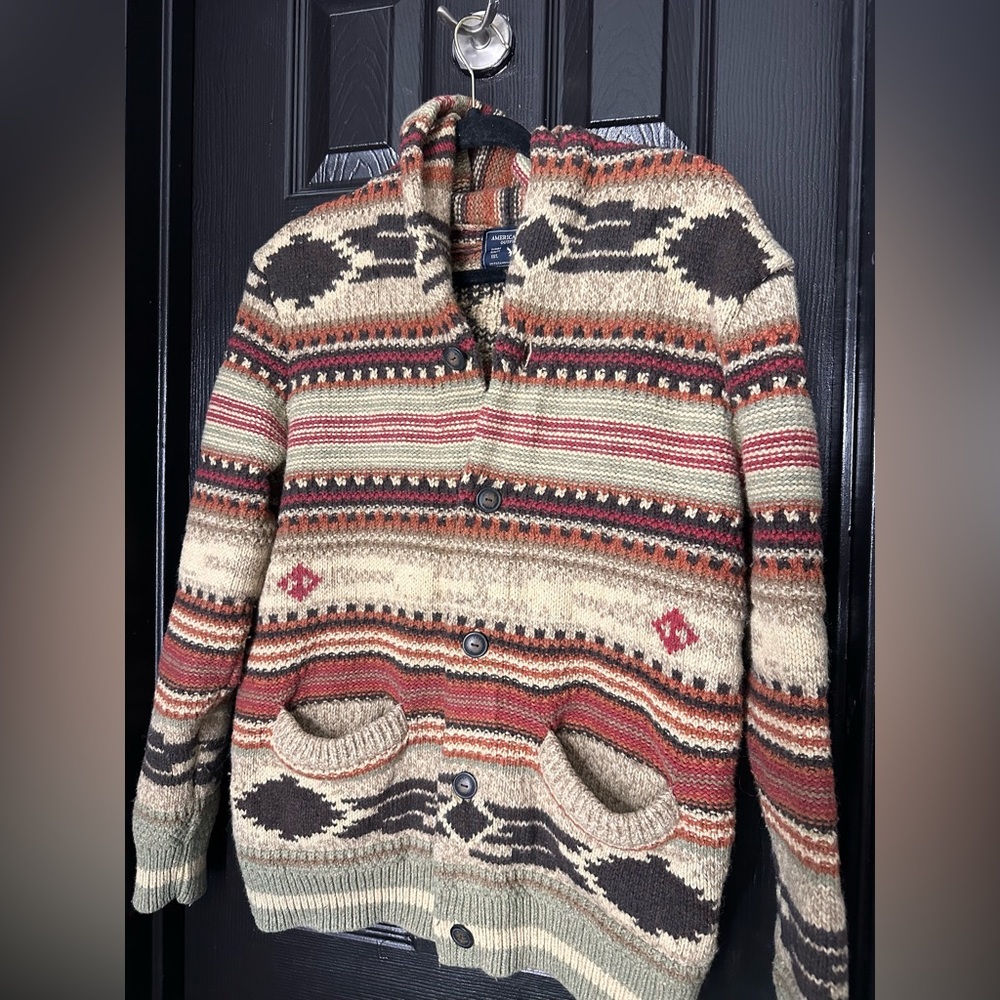 American Eagle Outfitters Knit Cardigan Southwestern-inspired